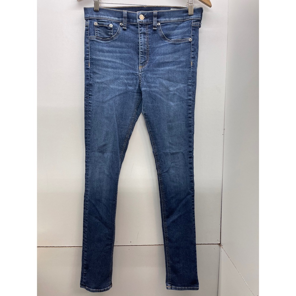 Rag & Bone 10 Inch Skinny Jeans Womens 30 Medium Wash Blue High Rise Denim